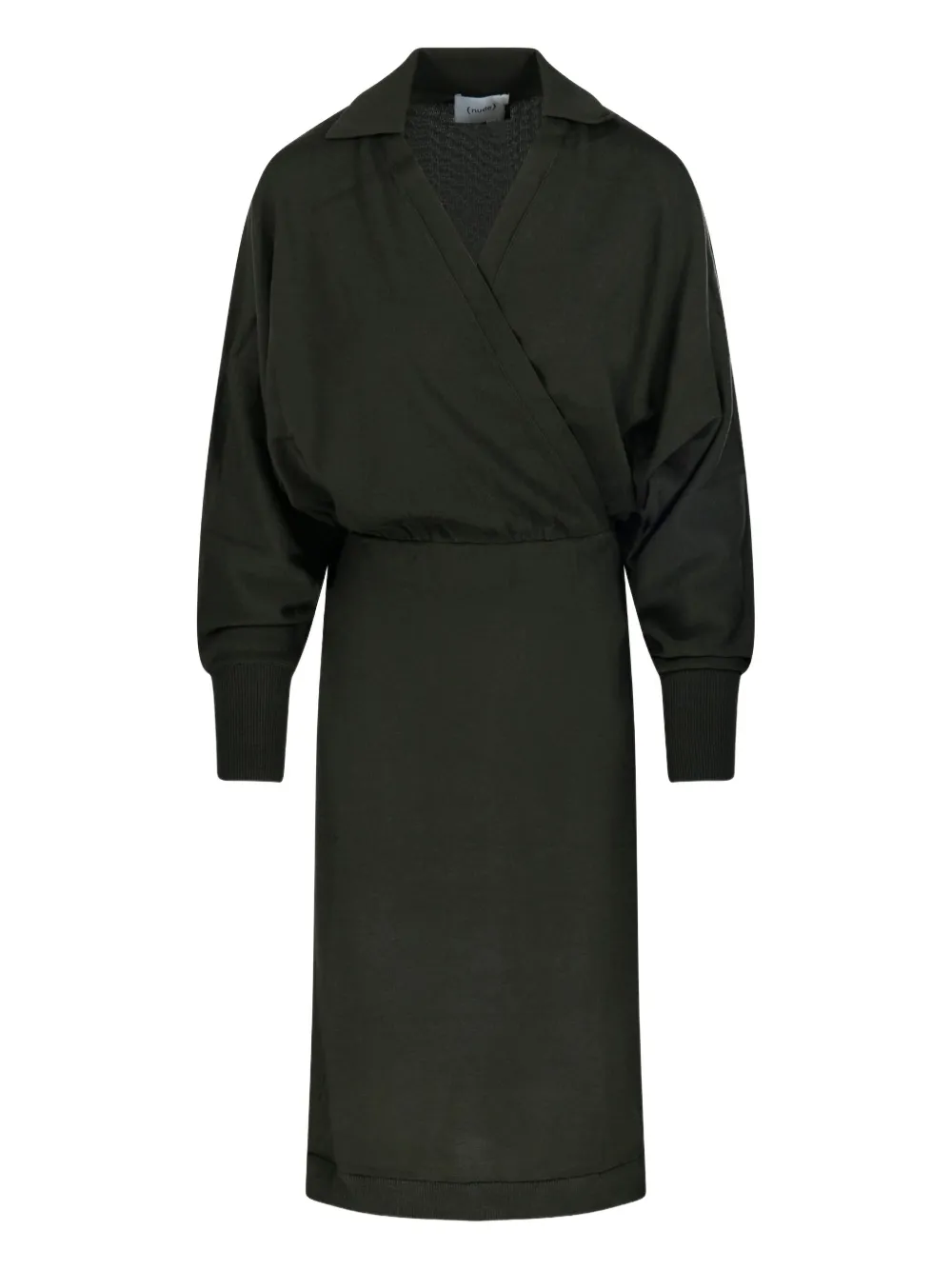 Платье в рубчик с запахом на шее Nude, зеленый
Платье в рубчик с запахом на шее Nude, зеленый