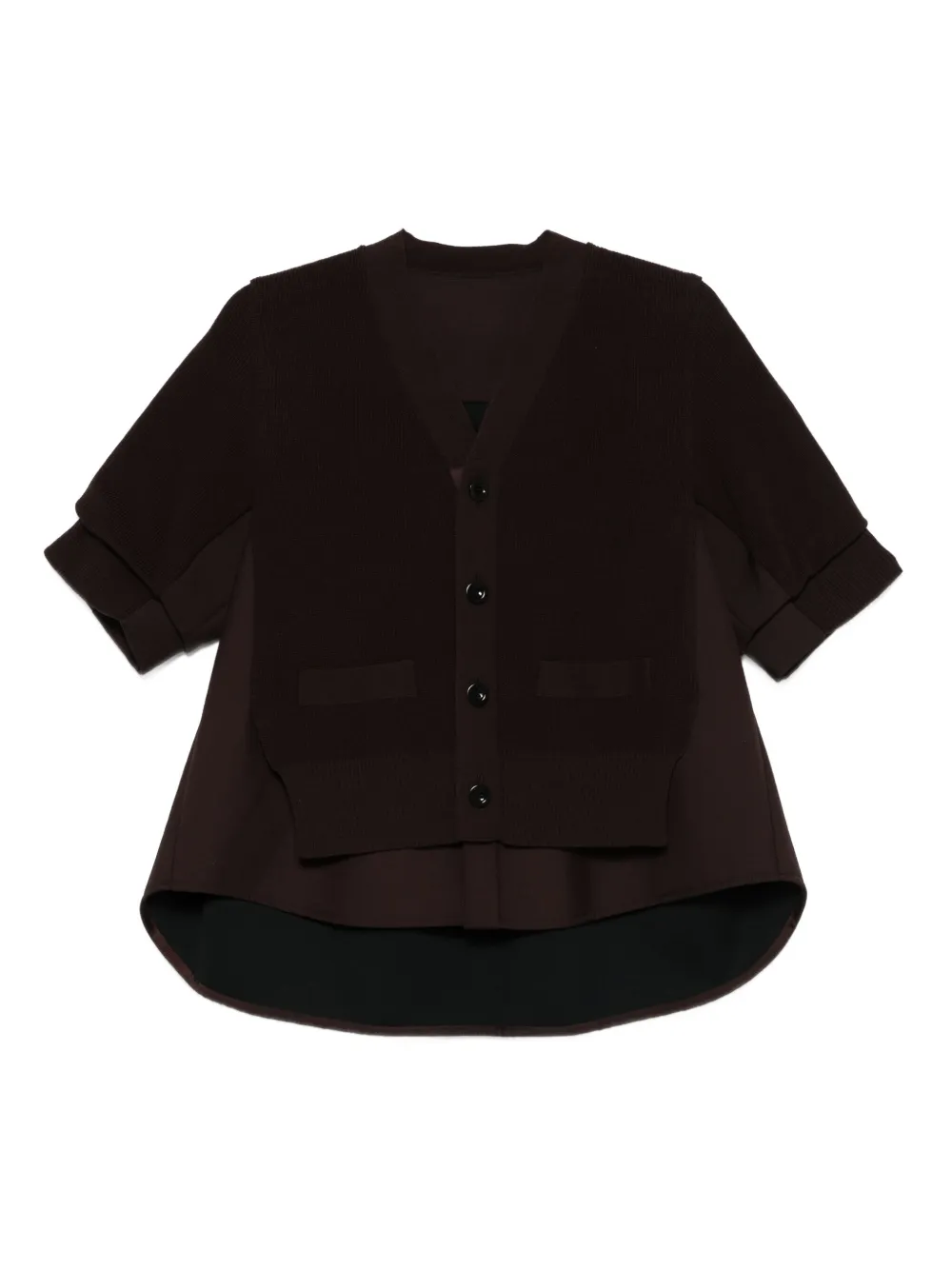 Многослойный кардиган SACAI, коричневый
Многослойный кардиган SACAI, коричневый