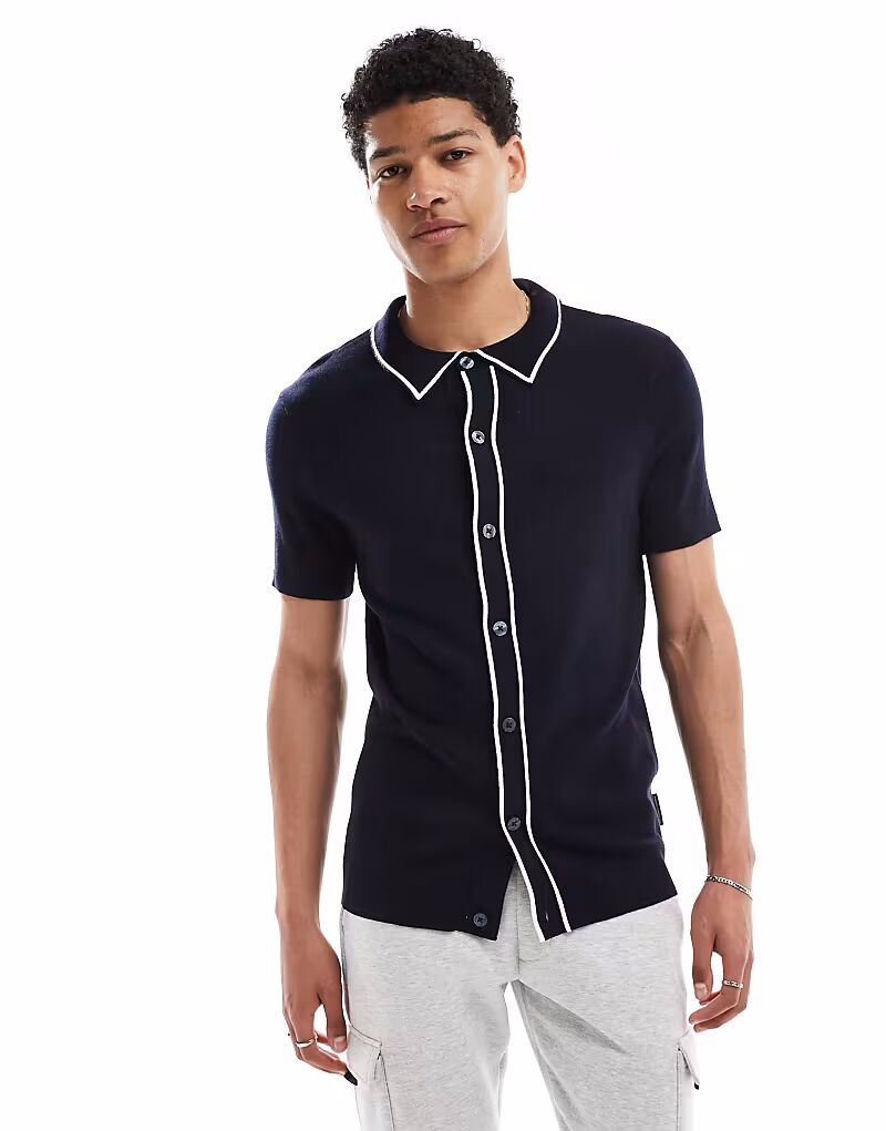 Поло French Connection с трикотажными пуговицами в темно-синем и бежевом цветах French Connection Mens
Поло French Connection с трикотажными пуговицами в темно-синем и бежевом цветах French Connection Mens