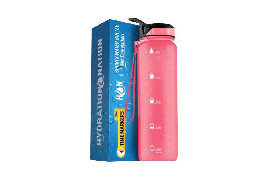 Бутылка для воды Hydration Nation с отметкой времени, 955 мл (32 унции) Zulay Kitchen, розовый
Бутылка для воды Hydration Nation с отметкой времени, 955 мл (32 унции) Zulay Kitchen, розовый