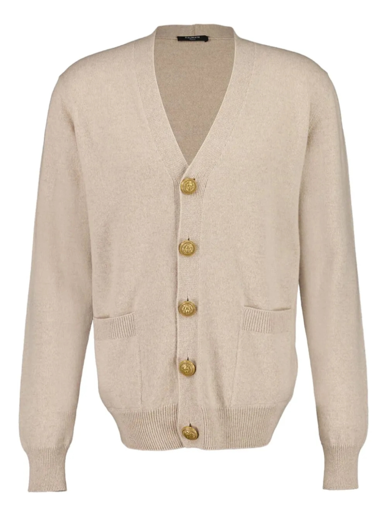 Кардиган на пуговицах Balmain, нейтральный 
Кардиган на пуговицах Balmain, нейтральный