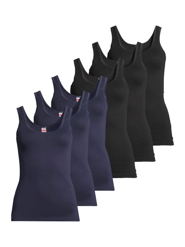 Conta Нижняя рубашка / Ребристый топ черного / темно-синего цвета
Conta Нижняя рубашка / Ребристый топ черного / темно-синего цвета