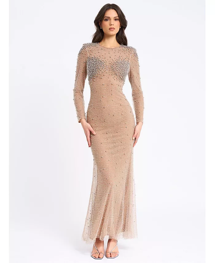 Женское платье-русалка «Рита» с вышитой сеткой и серебряным бисером Miss Circle, коричневый/бежевый
Женское платье-русалка «Рита» с вышитой сеткой и серебряным бисером Miss Circle, коричневый/бежевый