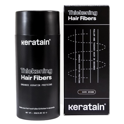 Кератиновые волокна для утолщения волос темно-коричневые 25 г Keratain
Кератиновые волокна для утолщения волос темно-коричневые 25 г Keratain
