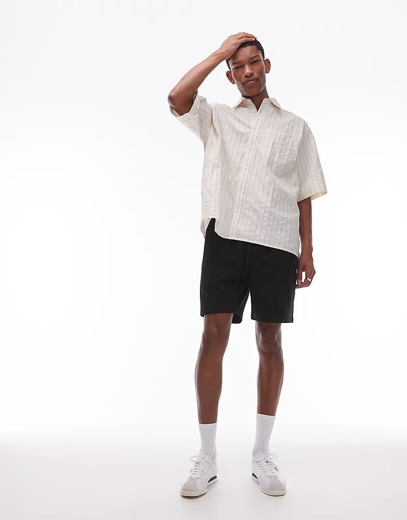 Шорты ARKET из сирсакера с кулиской на талии, черного цвета
Шорты ARKET из сирсакера с кулиской на талии, черного цвета