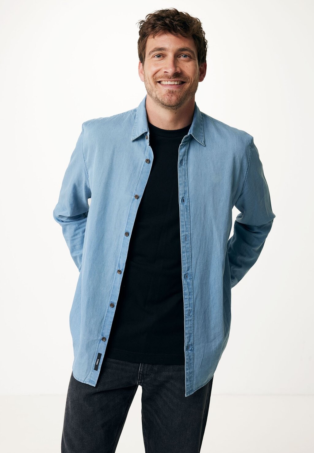 Рубашка LONG SLEEVE LOOK Mexx, синий 
Рубашка LONG SLEEVE LOOK Mexx, синий