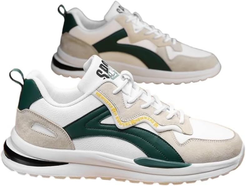 Мужские кеды в ретро-стиле для улицы с низким верхом - удобные, не скользящие, прочные кроссовки на шнуровке в полоску и однотонном цвете для повседневной носки, бега и активного отдыха - для любого сезона Fmshi, белый/зеленый
Мужские кеды в ретро-стиле для улицы с низким верхом - удобные, не скользящие, прочные кроссовки на шнуровке в полоску и однотонном цвете для повседневной носки, бега и активного отдыха - для любого сезона Fmshi, белый/зеленый