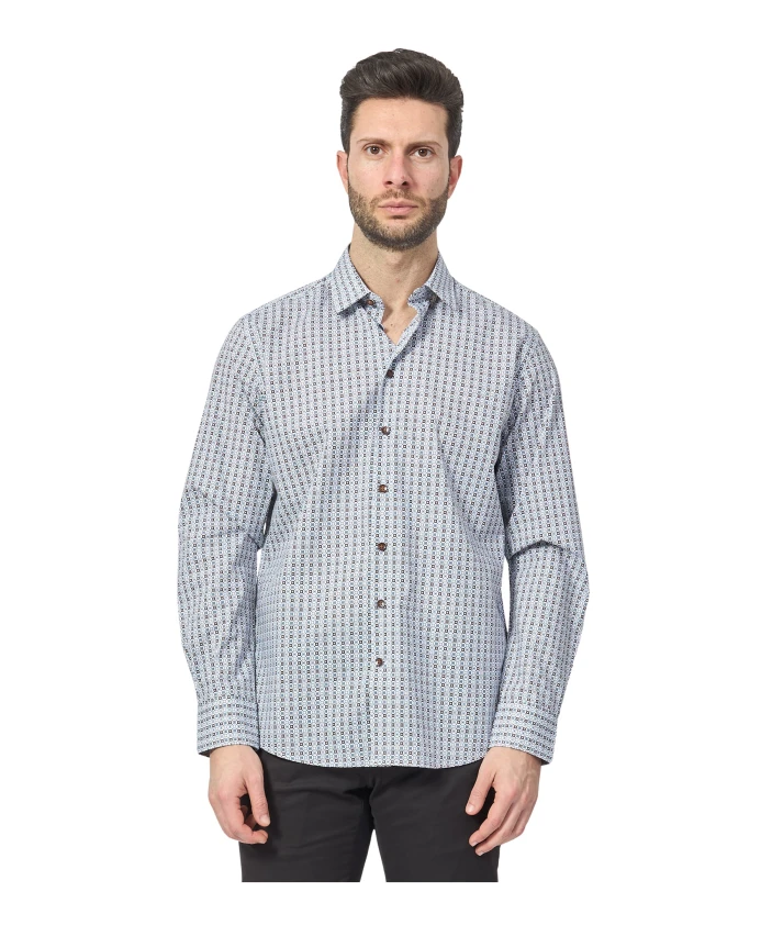 Мужская хлопковая рубашка с микроузором по всей поверхности. Bugatti, мультиколор
Мужская хлопковая рубашка с микроузором по всей поверхности. Bugatti, мультиколор