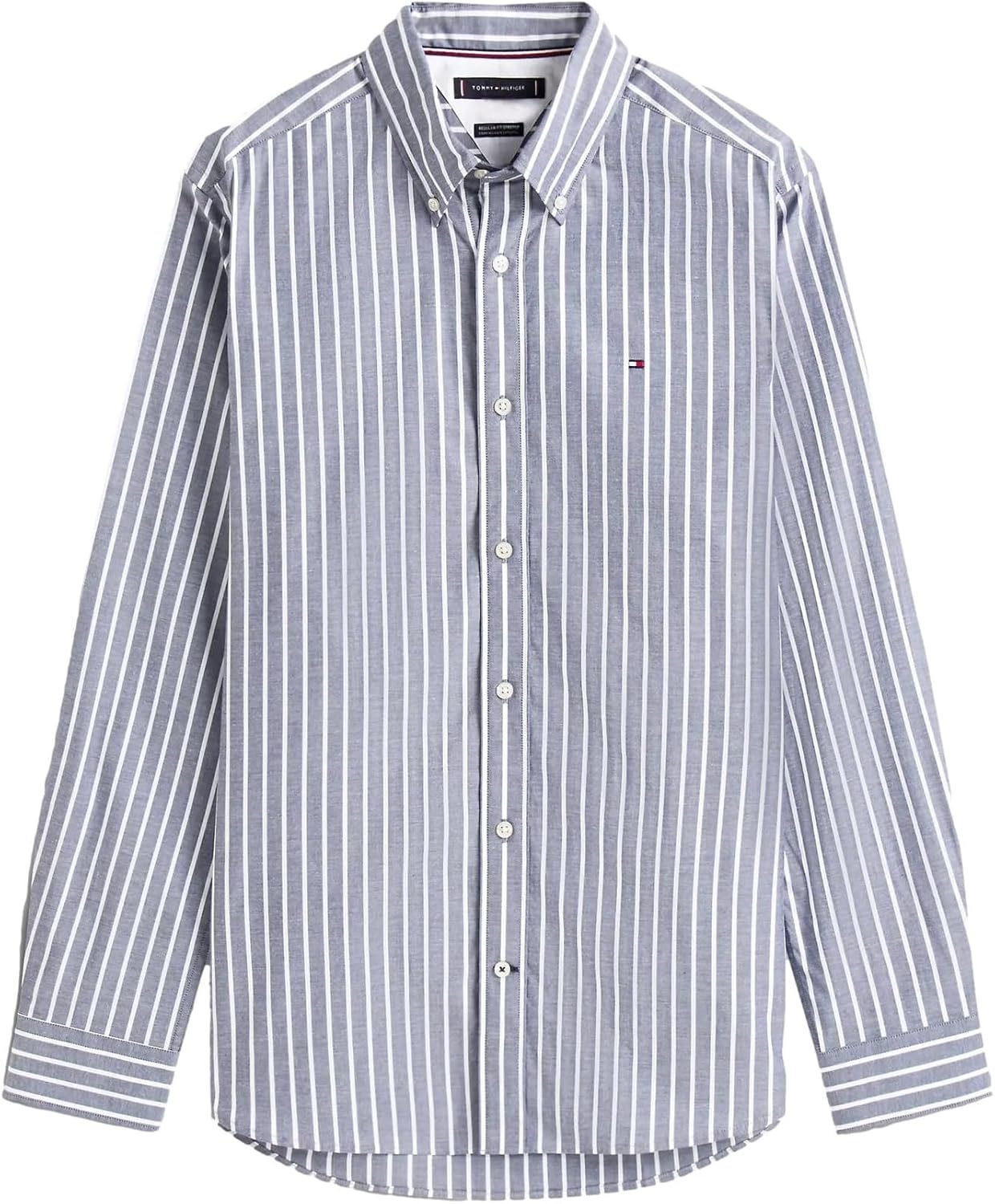 Мужская фирменная рубашка TOMMY HILFIGER с длинным рукавом и застежкой на пуговицы, классического кроя, коллекция 2025 года, Th Poplin Striped Carbon Navy
Мужская фирменная рубашка TOMMY HILFIGER с длинным рукавом и застежкой на пуговицы, классического кроя, коллекция 2025 года, Th Poplin Striped Carbon Navy