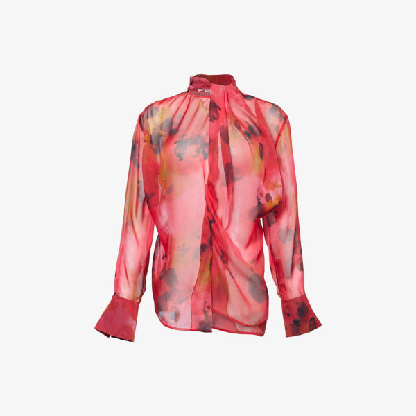Блузка шелковая Victoria Beckham с абстрактным принтом и драпировкой, красный
Блузка шелковая Victoria Beckham с абстрактным принтом и драпировкой, красный