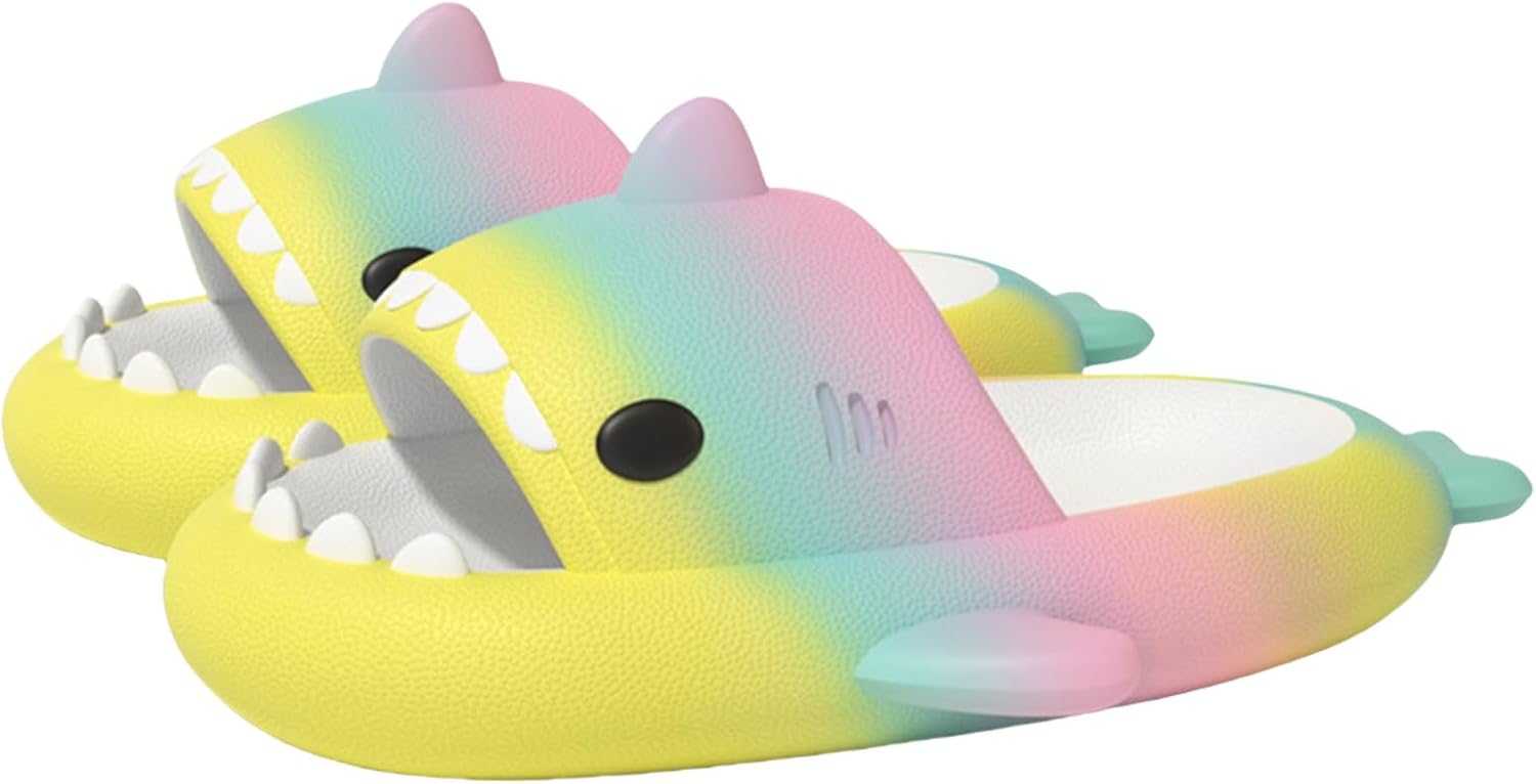 Оригинальные шлепанцы с акулой, новые милые шлепанцы с радужной акулой для взрослых, шлепанцы с акулой с звездным градиентом, унисекс Generic, Rainbow D
Оригинальные шлепанцы с акулой, новые милые шлепанцы с радужной акулой для взрослых, шлепанцы с акулой с звездным градиентом, унисекс Generic, Rainbow D