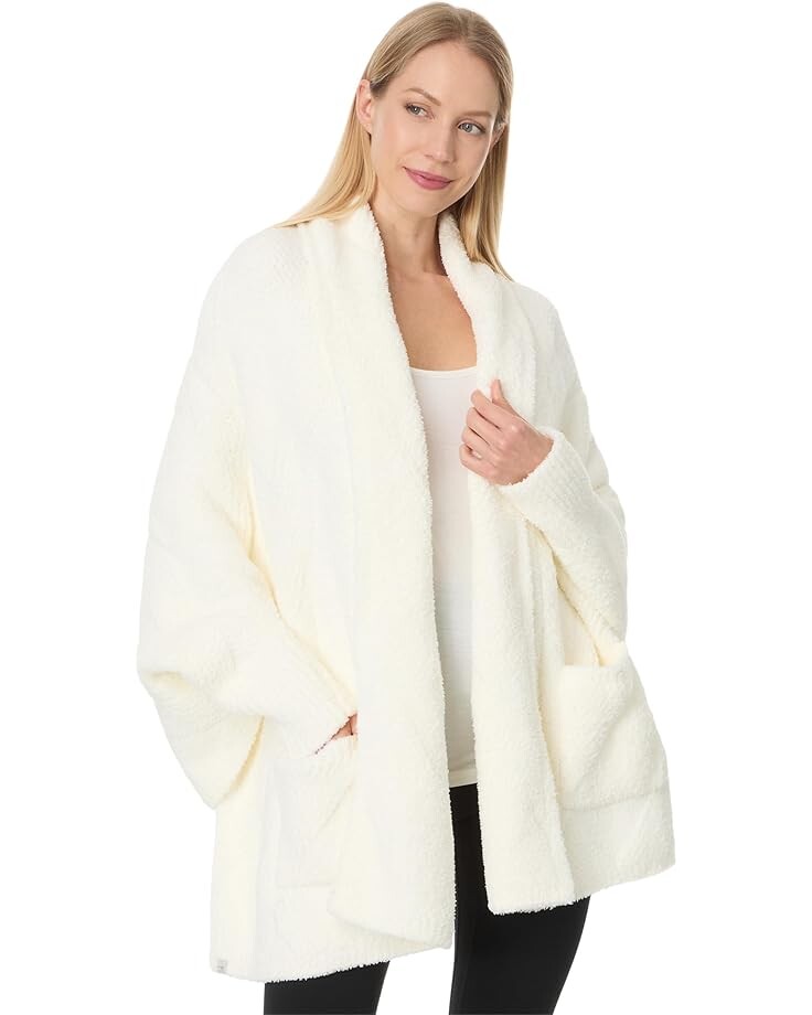 Свитер Barefoot Dreams CozyChic Cable Weave Blanket Wrap, цвет Pearl 
Свитер Barefoot Dreams CozyChic Cable Weave Blanket Wrap, цвет Pearl