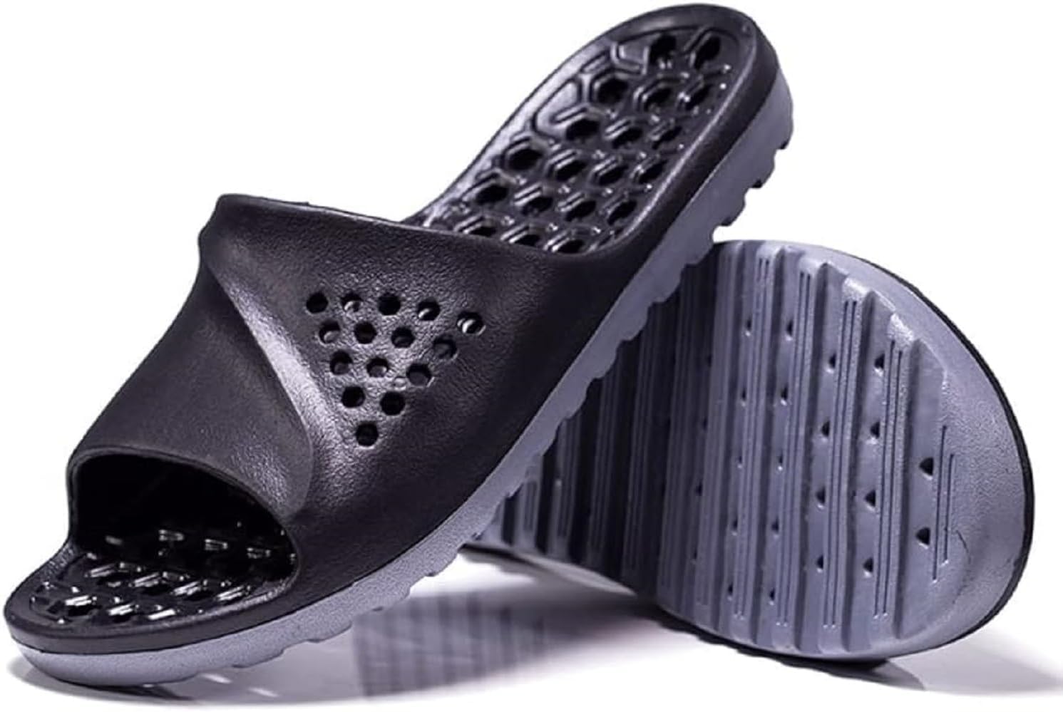 NIDDISLIP Душевые тапочки Быстросохнущие Нескользящие тапочки Мужские душевые сандалии с дренажными отверстиями Открытый носок Домашние тапочки для ванной Для спальни, бассейна, колледжа, общежития, спортзала, пляжа, черный
NIDDISLIP Душевые тапочки Быстросохнущие Нескользящие тапочки Мужские душевые сандалии с дренажными отверстиями Открытый носок Домашние тапочки для ванной Для спальни, бассейна, колледжа, общежития, спортзала, пляжа, черный