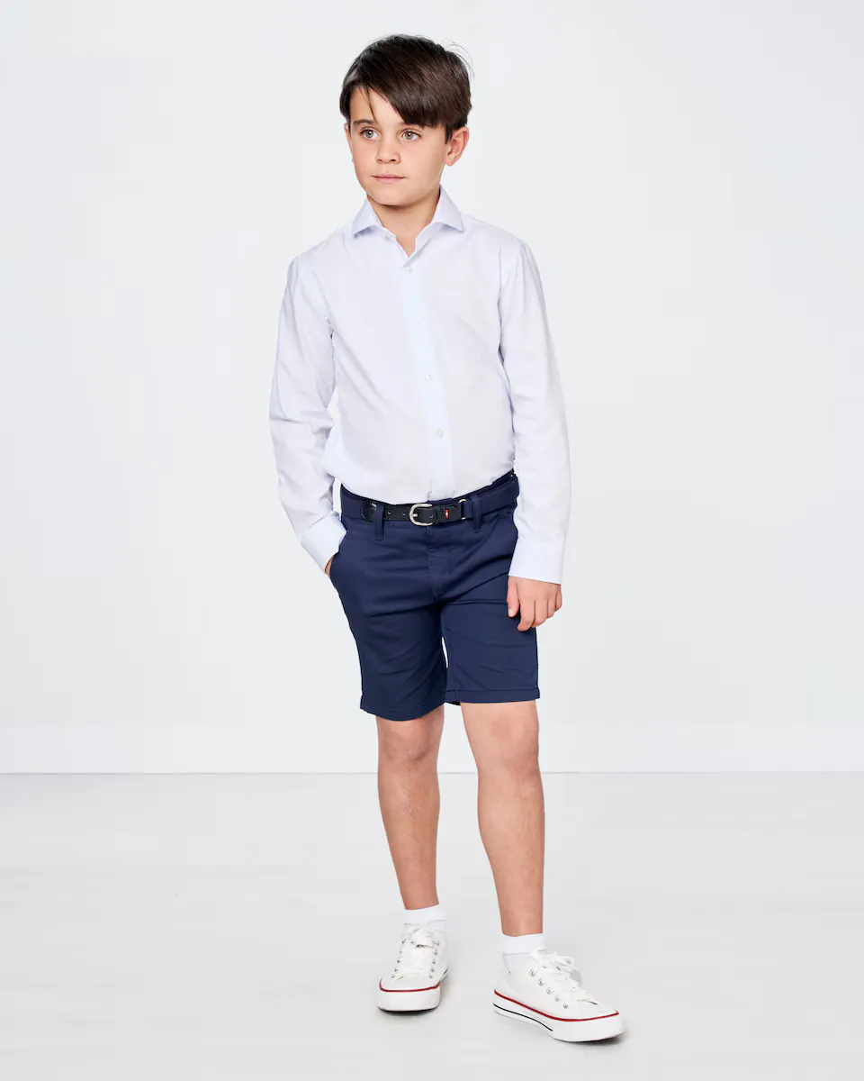 Простые шорты-бермуды для мальчиков с петлями для ремня на талии Spagnolo, темно-синий
Простые шорты-бермуды для мальчиков с петлями для ремня на талии Spagnolo, темно-синий