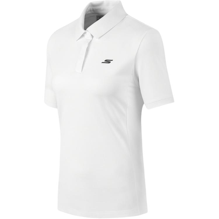 Футболка поло женская ярко-белая Skechers 
Футболка поло женская ярко-белая Skechers