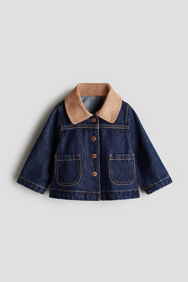 Джинсовая куртка с воротником H&M, синий
Джинсовая куртка с воротником H&M, синий