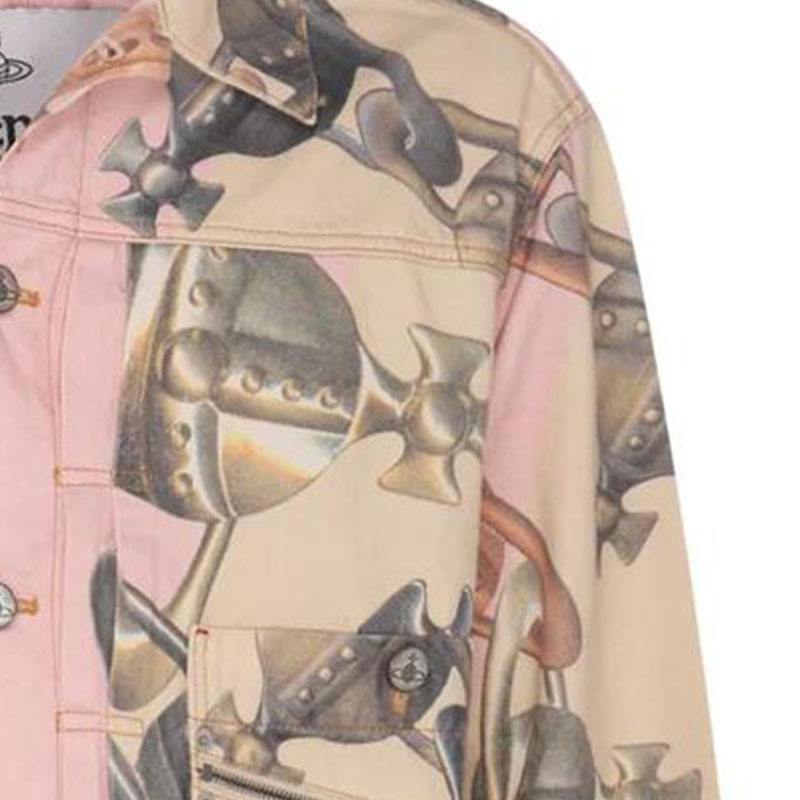 Джинсовая куртка с принтом Marlene Orb на пуговицах Vivienne Westwood, розовая
Джинсовая куртка с принтом Marlene Orb на пуговицах Vivienne Westwood, розовая