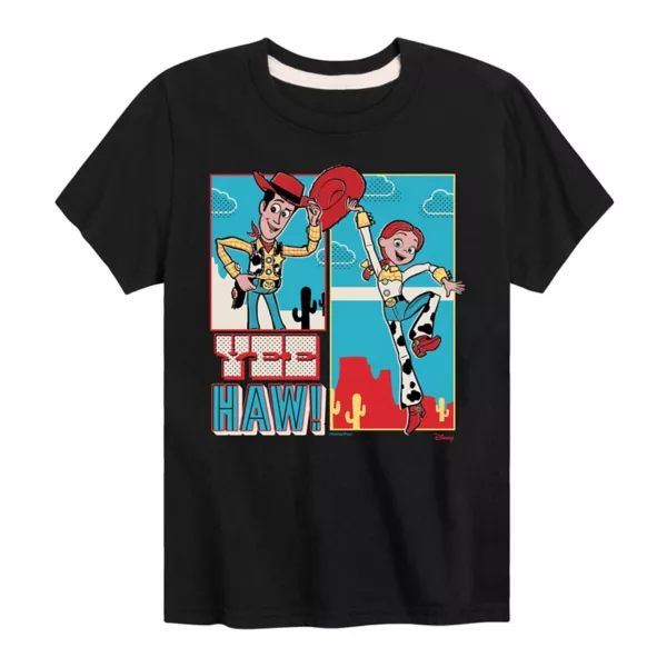 Футболка для мальчиков 8-20 лет с принтом "История игрушек" Вуди и Джесси "Йи-ха" Disney / Pixar, черный
Футболка для мальчиков 8-20 лет с принтом "История игрушек" Вуди и Джесси "Йи-ха" Disney / Pixar, черный