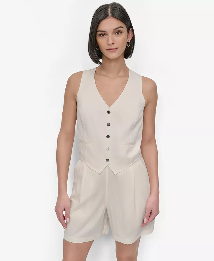 Женский жилет-комбинезон Romper DKNY, белый
Женский жилет-комбинезон Romper DKNY, белый