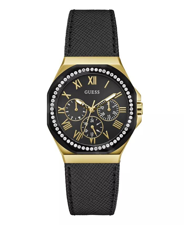 Женские многофункциональные черные кожаные часы 36 мм GUESS, черный
Женские многофункциональные черные кожаные часы 36 мм GUESS, черный