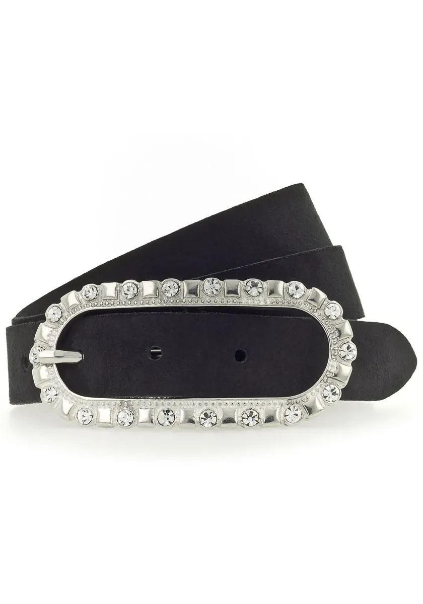 Кожаный ремень Tamaris, женственный вид, застежка со стразами, черный
Кожаный ремень Tamaris, женственный вид, застежка со стразами, черный