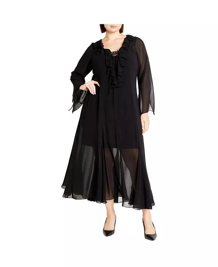 Платье-макси размера «вамп» больших размеров CITY CHIC, черный
Платье-макси размера «вамп» больших размеров CITY CHIC, черный