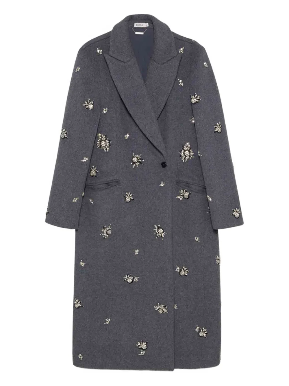 Двубортное пальто, украшенное кристаллами Simkhai, серый
Двубортное пальто, украшенное кристаллами Simkhai, серый