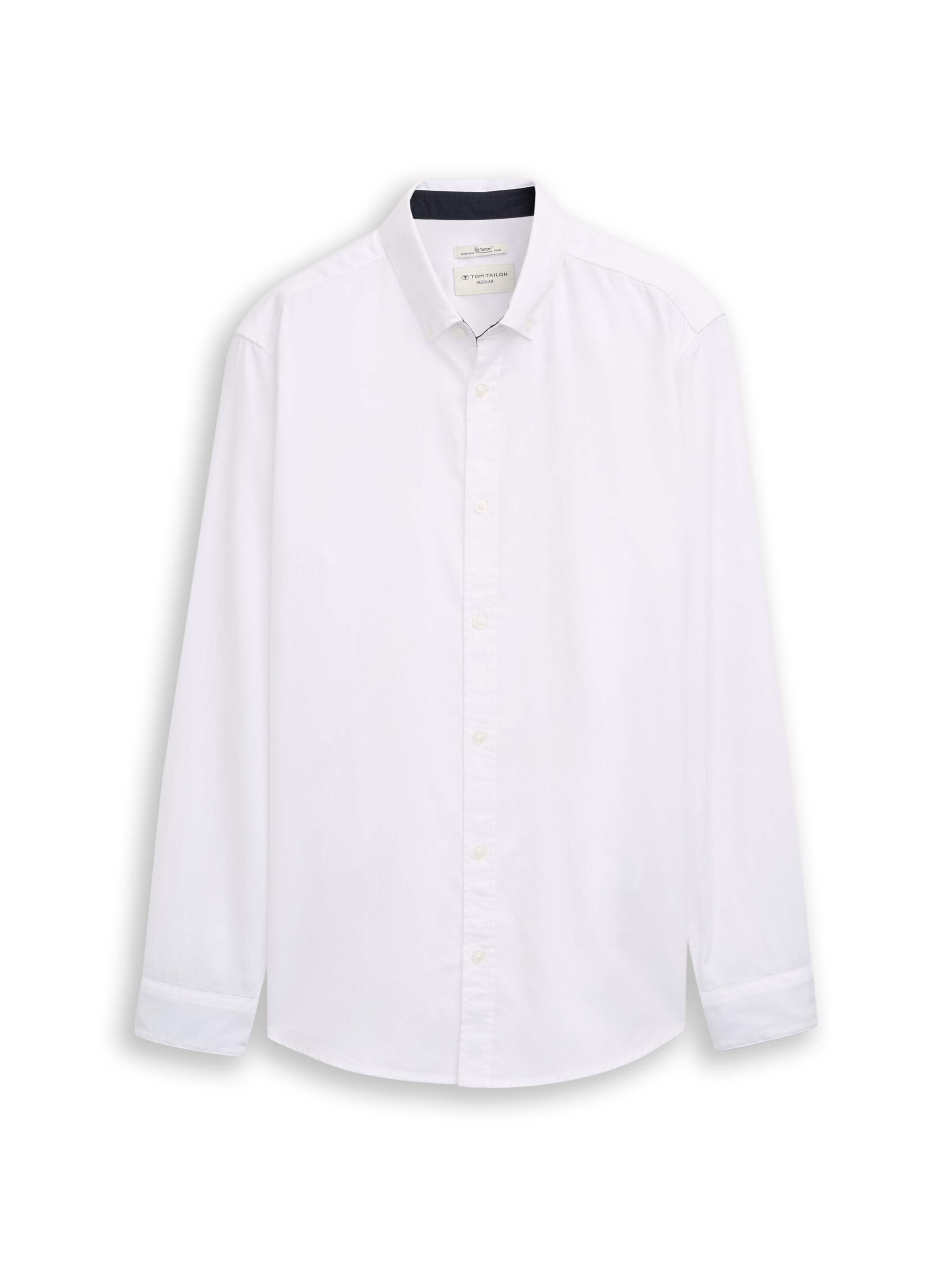 TOM TAILOR Белая рубашка Regular fit для делового стиля
TOM TAILOR Белая рубашка Regular fit для делового стиля