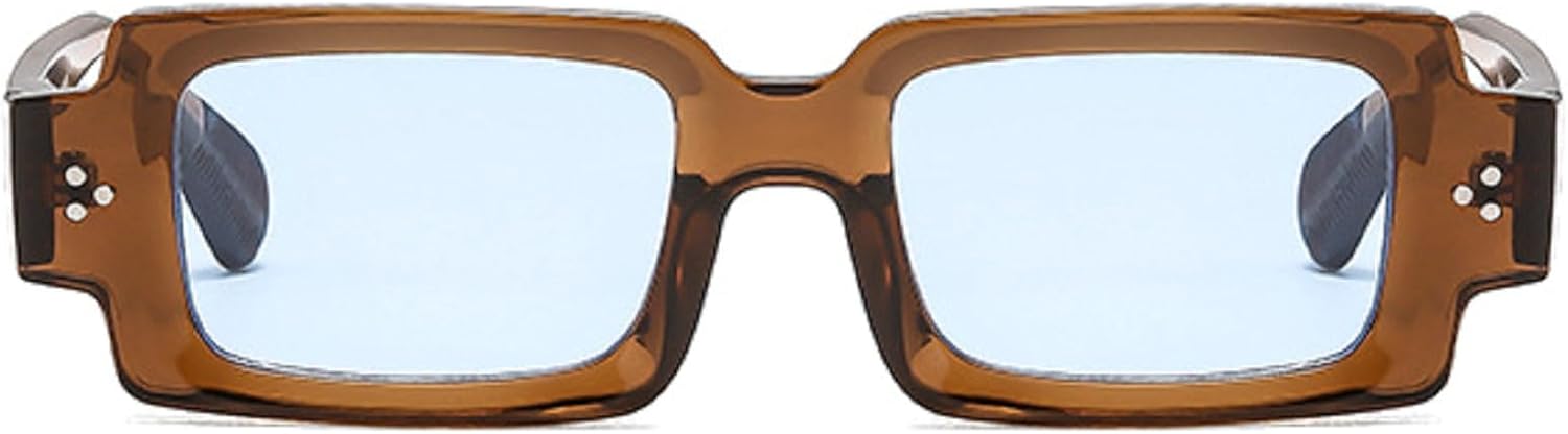 Ретро-солнцезащитные очки маленького прямоугольного размера для женщин с заклепками, сине-желтые оттенки, модные мужские солнцезащитные очки в толстой оправе с защитой от УФ-излучения N47 mincl, Brown Blue
Ретро-солнцезащитные очки маленького прямоугольного размера для женщин с заклепками, сине-желтые оттенки, модные мужские солнцезащитные очки в толстой оправе с защитой от УФ-излучения N47 mincl, Brown Blue