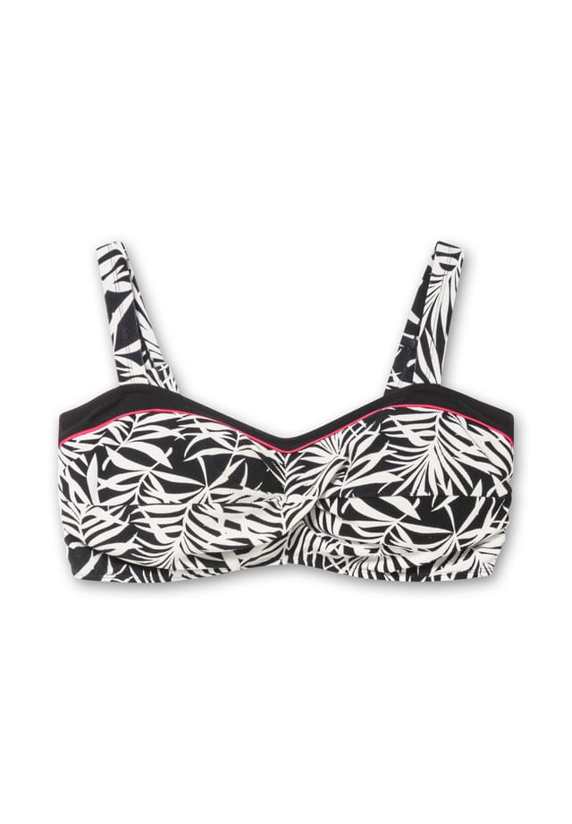 Верх бикини-обертки с принтом листьев Sheego, черный
Верх бикини-обертки с принтом листьев Sheego, черный