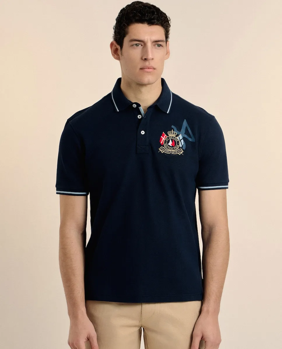 Классическая поло из пике с коротким рукавом Valecuatro, темно-синий
Классическая поло из пике с коротким рукавом Valecuatro, темно-синий