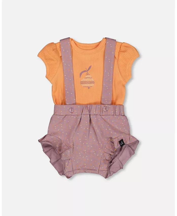 Комплект для девочек из хлопка с принтом: боди и комбинезон Orange And Purple Deux par Deux, оранжевый
Комплект для девочек из хлопка с принтом: боди и комбинезон Orange And Purple Deux par Deux, оранжевый