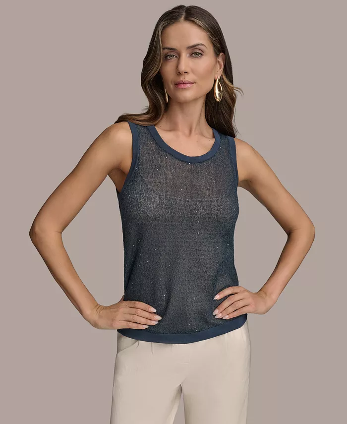 Женский топ без рукавов с пайетками Donna Karan New York, синий
Женский топ без рукавов с пайетками Donna Karan New York, синий