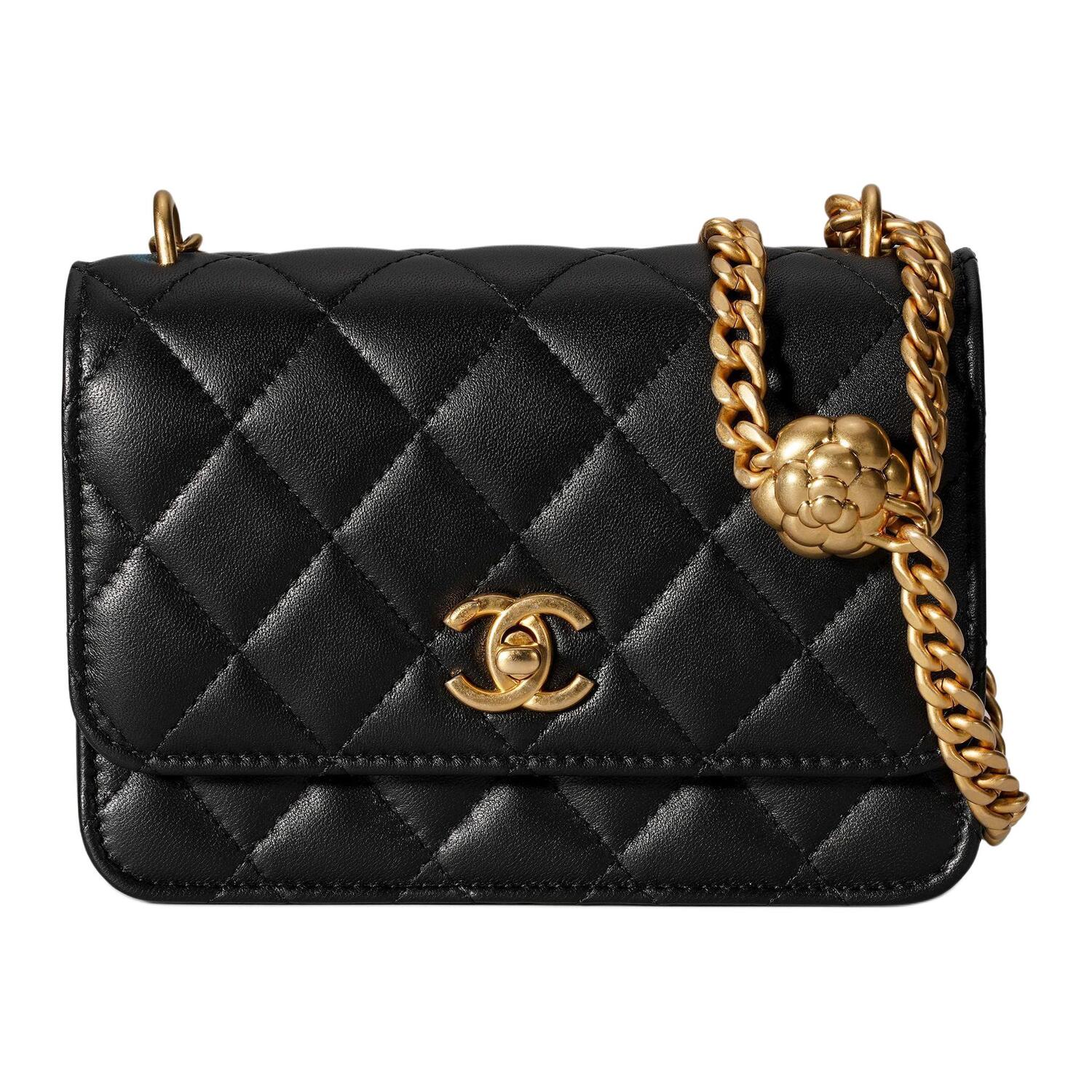 CHANEL Камелия регулируемая пряжка цепочка с золотым логотипом CC мини WOC черный
CHANEL Камелия регулируемая пряжка цепочка с золотым логотипом CC мини WOC черный