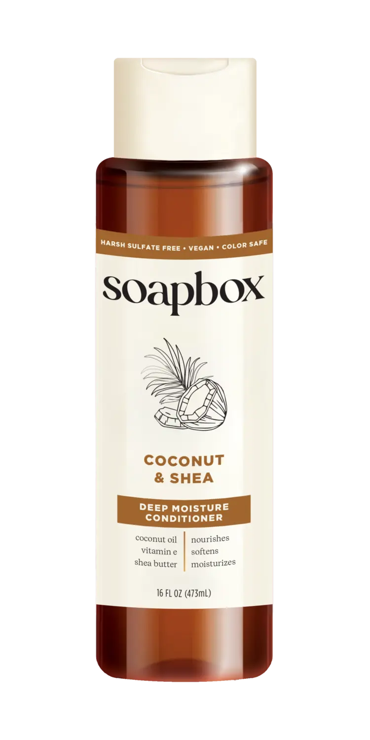 Кондиционер для глубокого увлажнения с кокосом и маслом ши Soapbox, 16 oz
Кондиционер для глубокого увлажнения с кокосом и маслом ши Soapbox, 16 oz