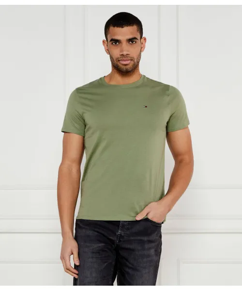 Футболка Slim fit Tommy Jeans, зеленый 
Футболка Slim fit Tommy Jeans, зеленый