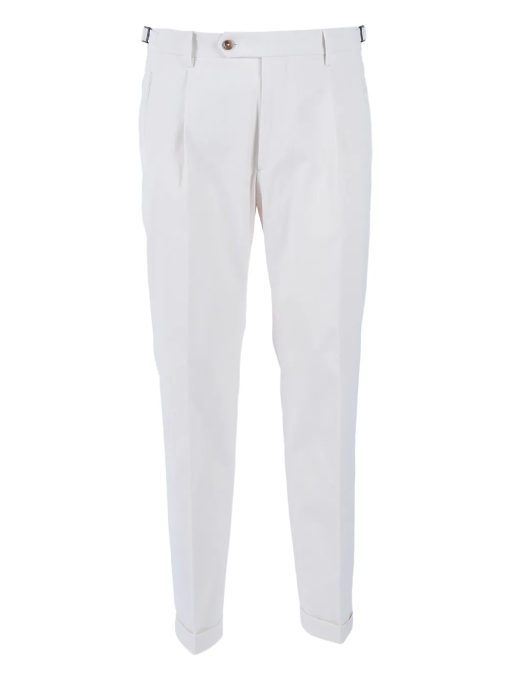 Зауженные брюки с плиссированными манжетами Berwich, белый
Зауженные брюки с плиссированными манжетами Berwich, белый