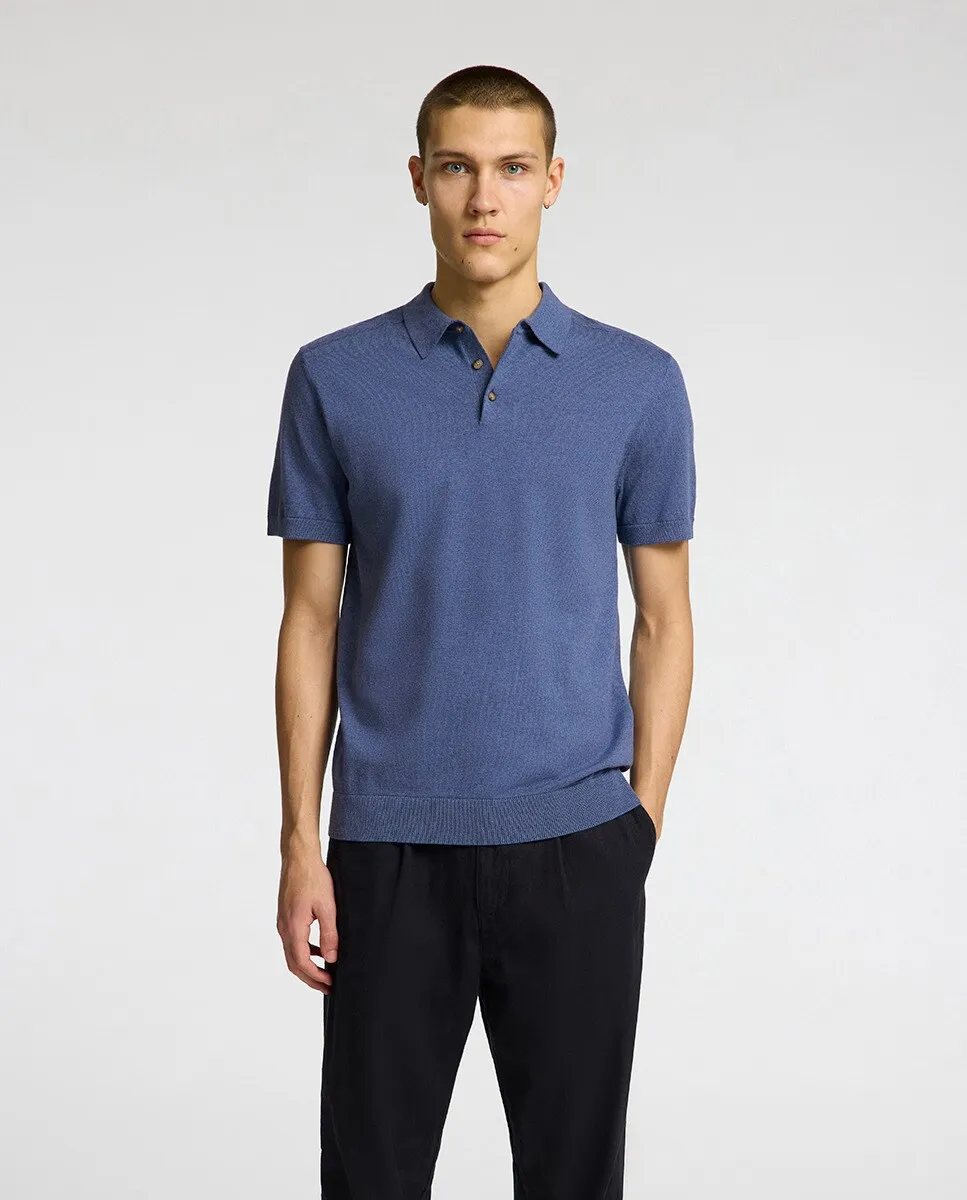 Мужская трикотажная рубашка-поло прямого кроя Selected, синий
Мужская трикотажная рубашка-поло прямого кроя Selected, синий