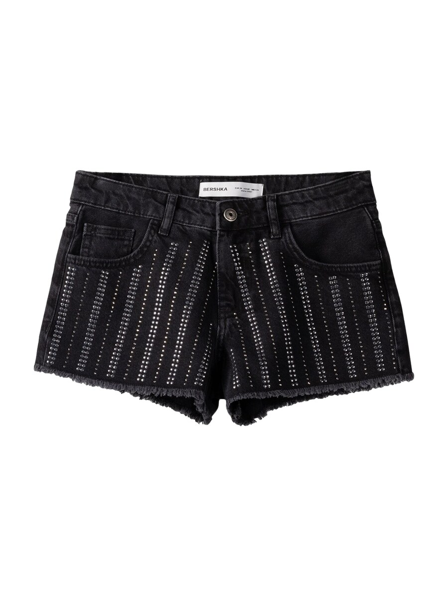 Обычные джинсы Bershka, черный деним
Обычные джинсы Bershka, черный деним