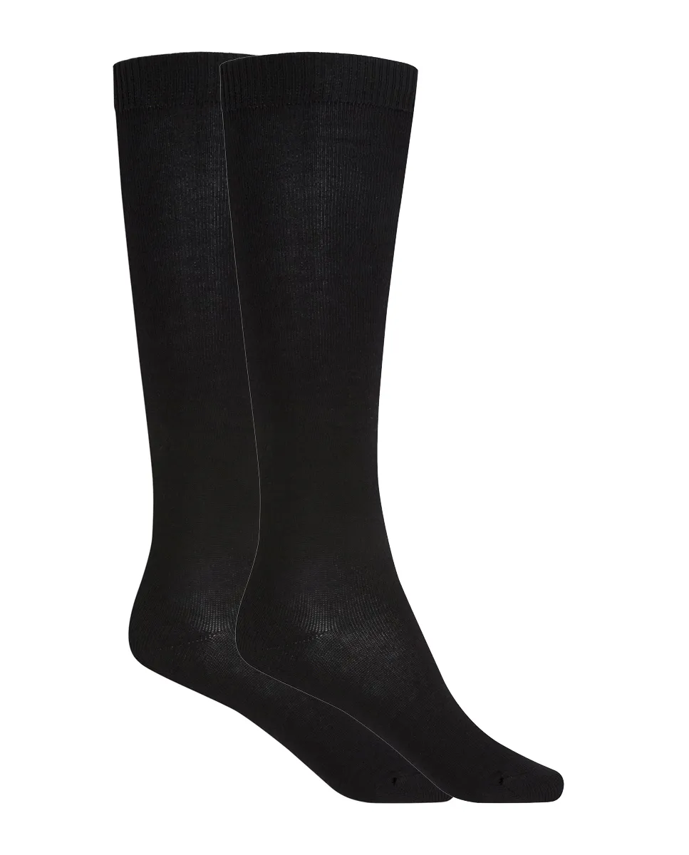 В упаковке 2 пары однотонных хлопковых носков Punto Blanco, черный
В упаковке 2 пары однотонных хлопковых носков Punto Blanco, черный