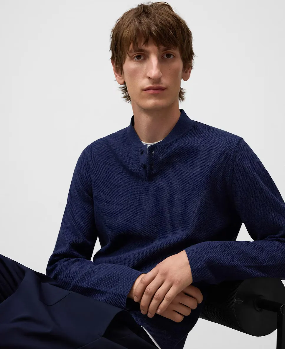 Мужская поло с длинным рукавом и воротником-стойкой Adolfo Dominguez, темно-синий
Мужская поло с длинным рукавом и воротником-стойкой Adolfo Dominguez, темно-синий