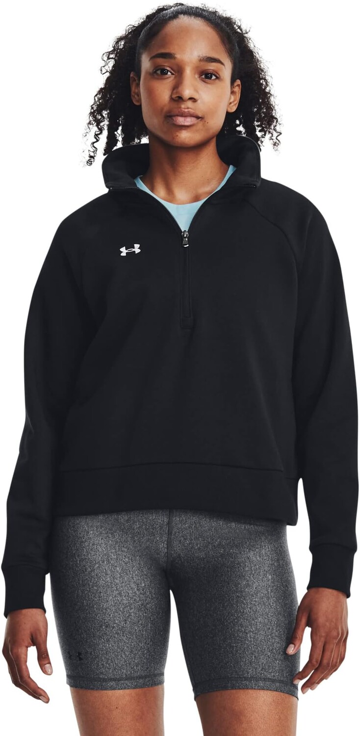 Толстовка Rival Fleece 1/2 Zip Under Armour, цвет Black/White 
Толстовка Rival Fleece 1/2 Zip Under Armour, цвет Black/White