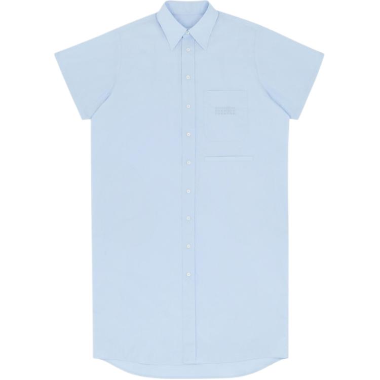 Хлопковое платье-рубашка MM6 Maison Margiela, светло-голубой
Хлопковое платье-рубашка MM6 Maison Margiela, светло-голубой