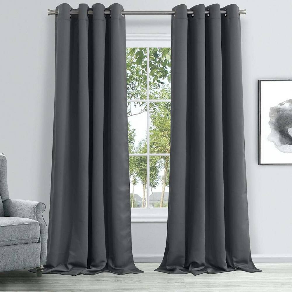 Одностворчатая занавесочная панель Dainty Home Hamden Solid со 100% затемнением с теплоизоляцией и люверсами, цвет Charcoal
Одностворчатая занавесочная панель Dainty Home Hamden Solid со 100% затемнением с теплоизоляцией и люверсами, цвет Charcoal
