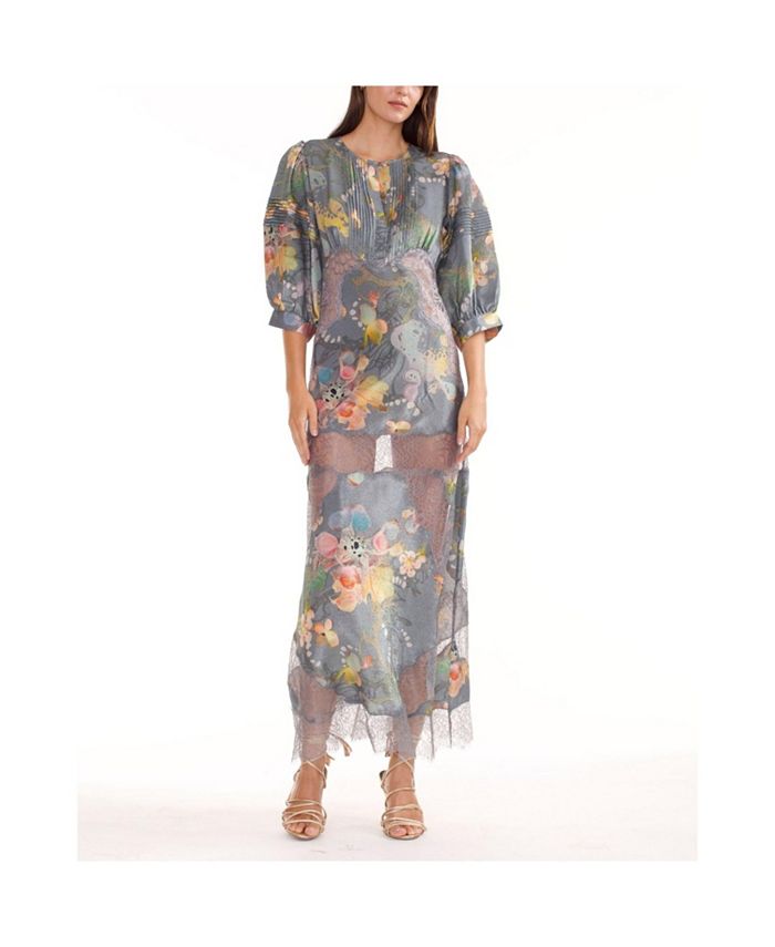 Шелковое платье с металлизированным кружевом Cynthia Rowley, серебряный
Шелковое платье с металлизированным кружевом Cynthia Rowley, серебряный