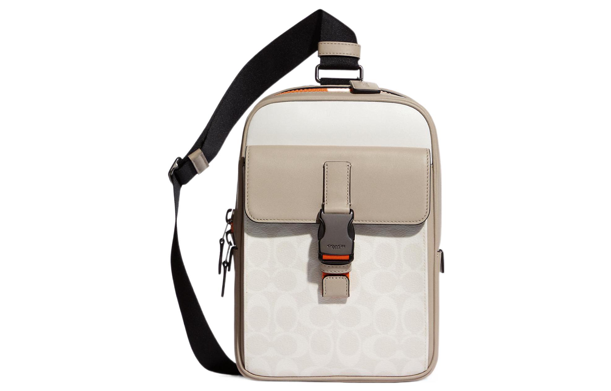 COACH Трековый холщовый поясной рюкзак с кожаными вставками малого размера мужской белый и молочно-коричневый
COACH Трековый холщовый поясной рюкзак с кожаными вставками малого размера мужской белый и молочно-коричневый