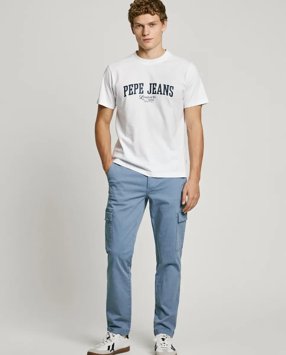 Мужские карго брюки приталенного кроя из саржевой ткани Pepe Jeans, синий
Мужские карго брюки приталенного кроя из саржевой ткани Pepe Jeans, синий