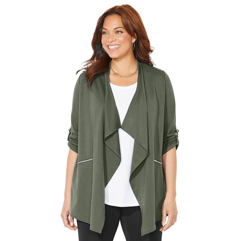 Женский кардиган с драпировкой и драпировкой из махровой вязки "облачная" вязки "Catherines" больших размеров, цвет Olive Green
Женский кардиган с драпировкой и драпировкой из махровой вязки "облачная" вязки "Catherines" больших размеров, цвет Olive Green