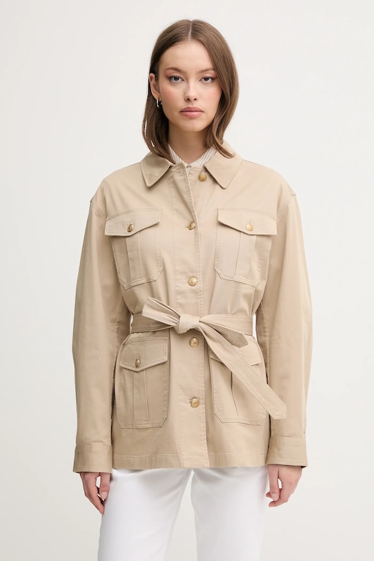 Куртка рубашка Tommy Hilfiger, бежевый 
Куртка рубашка Tommy Hilfiger, бежевый