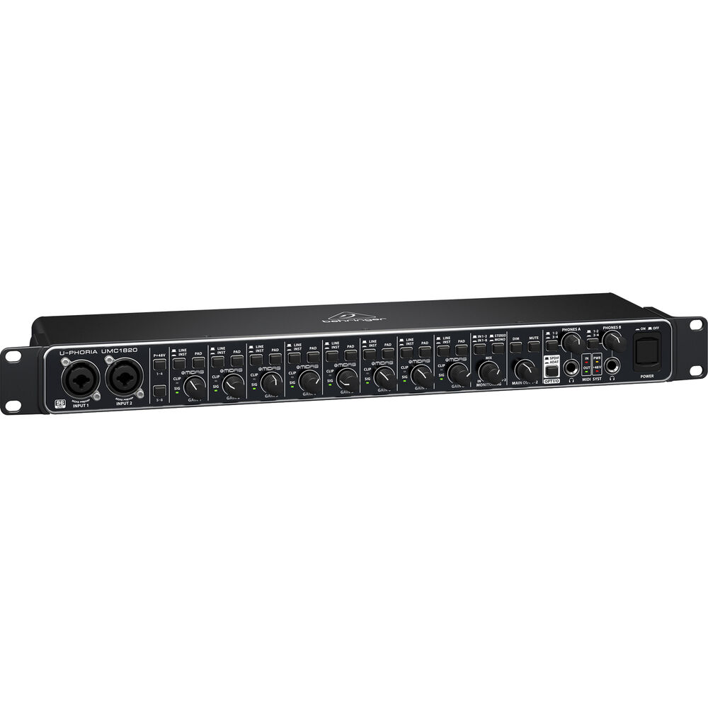 Аудиоинтерфейс Behringer UMC1820 18x20 USB Audio/MIDI Interface UMC1820
Аудиоинтерфейс Behringer UMC1820 18x20 USB Audio/MIDI Interface UMC1820